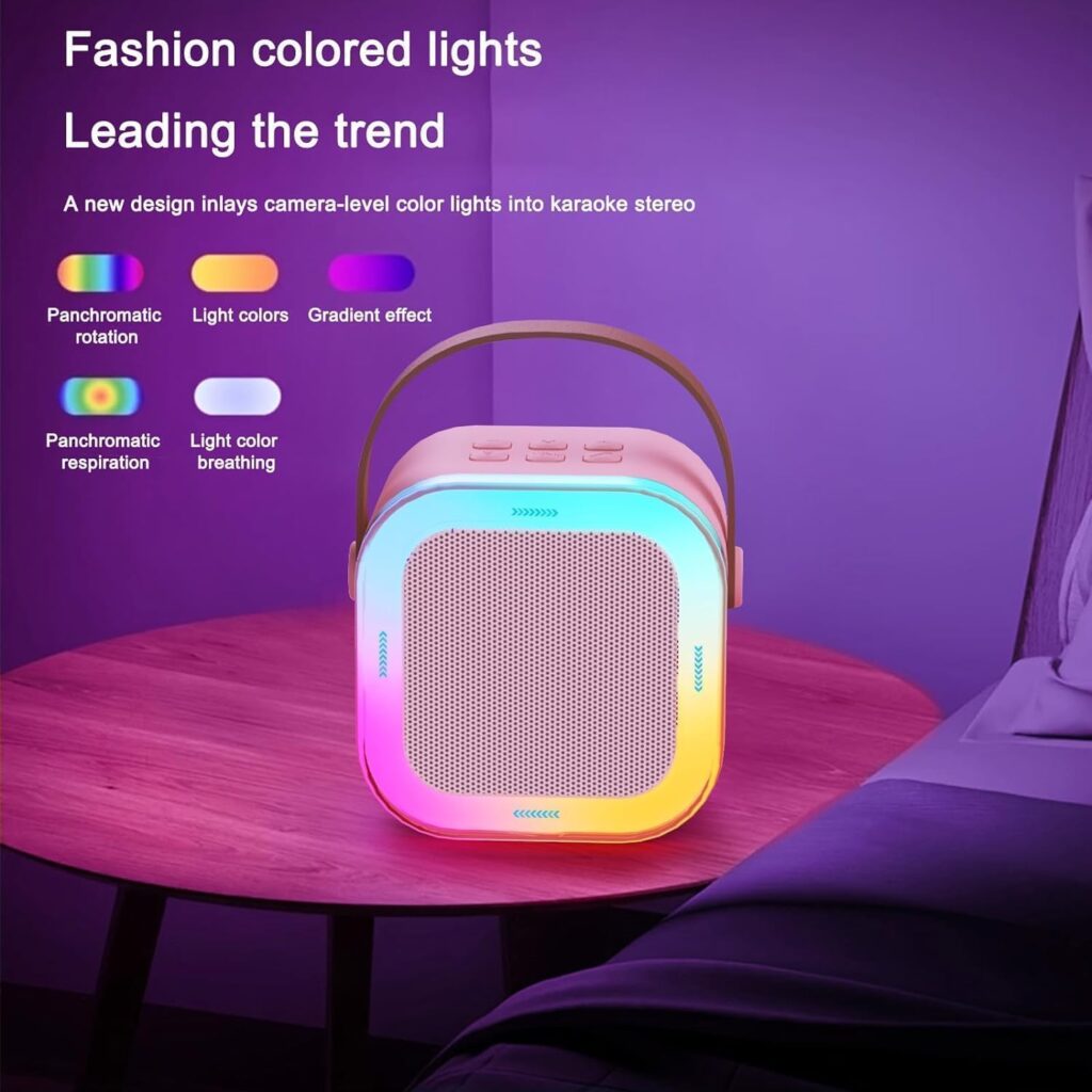 Rechargeable Karaoke Mic with Speaker for Singing Cute Birthday Gift for Kids Musical Toys for Boys, Girls and Adults-0