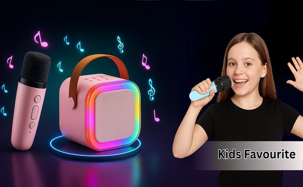 Rechargeable Karaoke Mic with Speaker for Singing Cute Birthday Gift for Kids Musical Toys for Boys, Girls and Adults-10