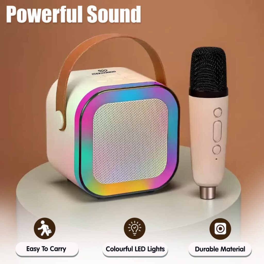 Rechargeable Karaoke Mic with Speaker for Singing Cute Birthday Gift for Kids Musical Toys for Boys, Girls and Adults-2